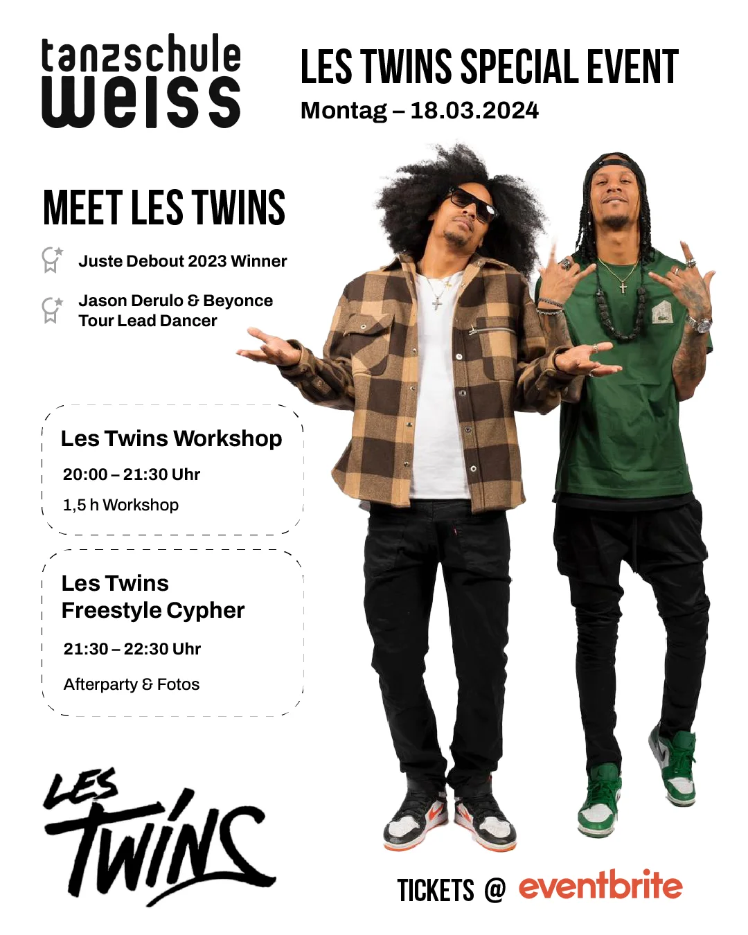 Les Twins Workshop Event 2024 in Deutschland